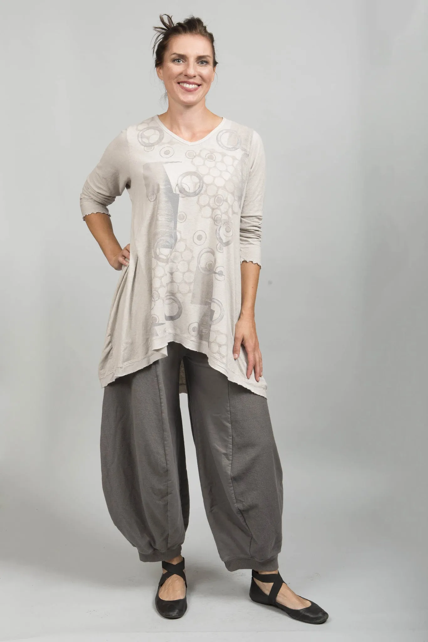 Planetary Tunic Printed-Blue Fish Clothing
