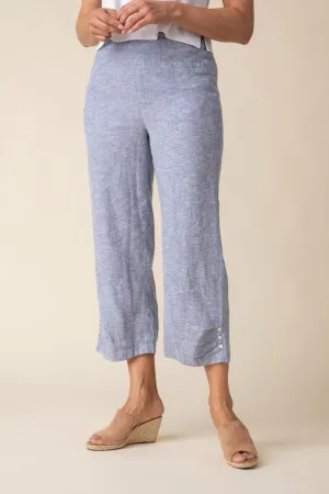 Pleat Button Capri