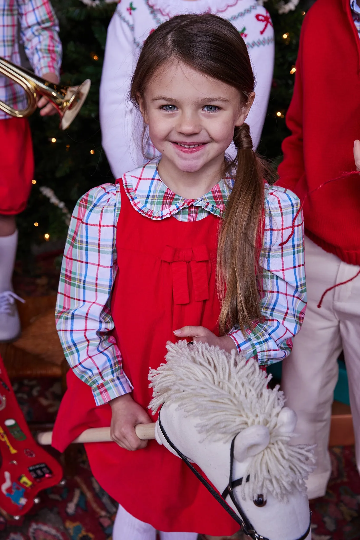 Pleated Bow Jumper - Red - FINAL SALE