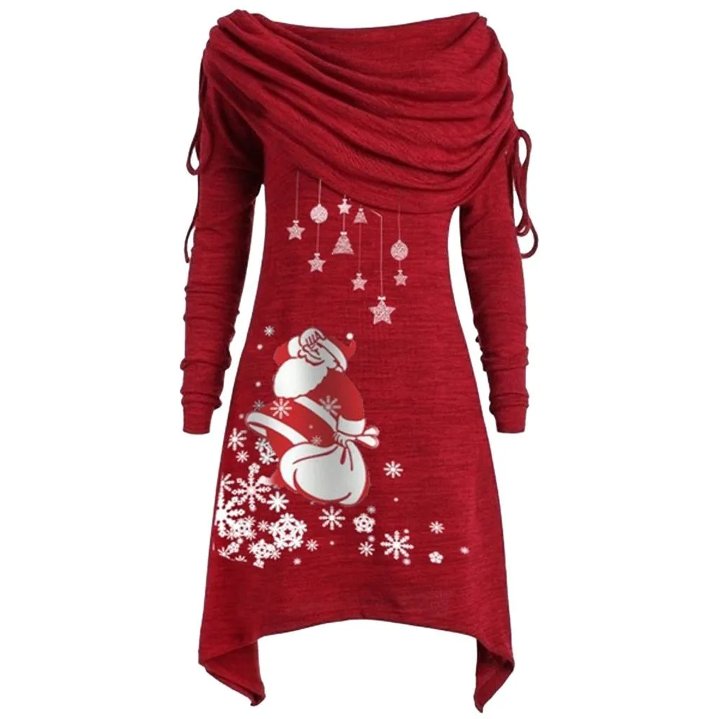 Pleated collar long Tunic