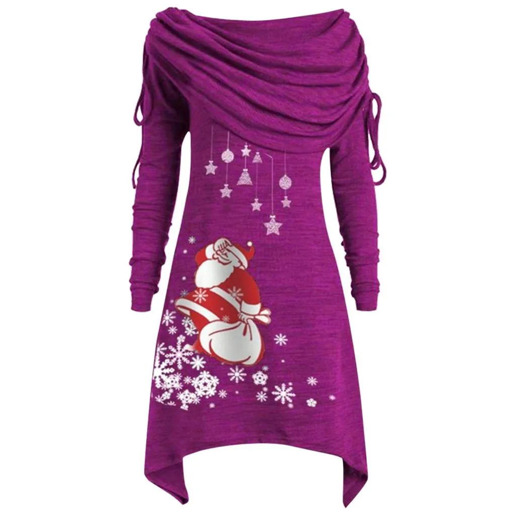 Pleated collar long Tunic