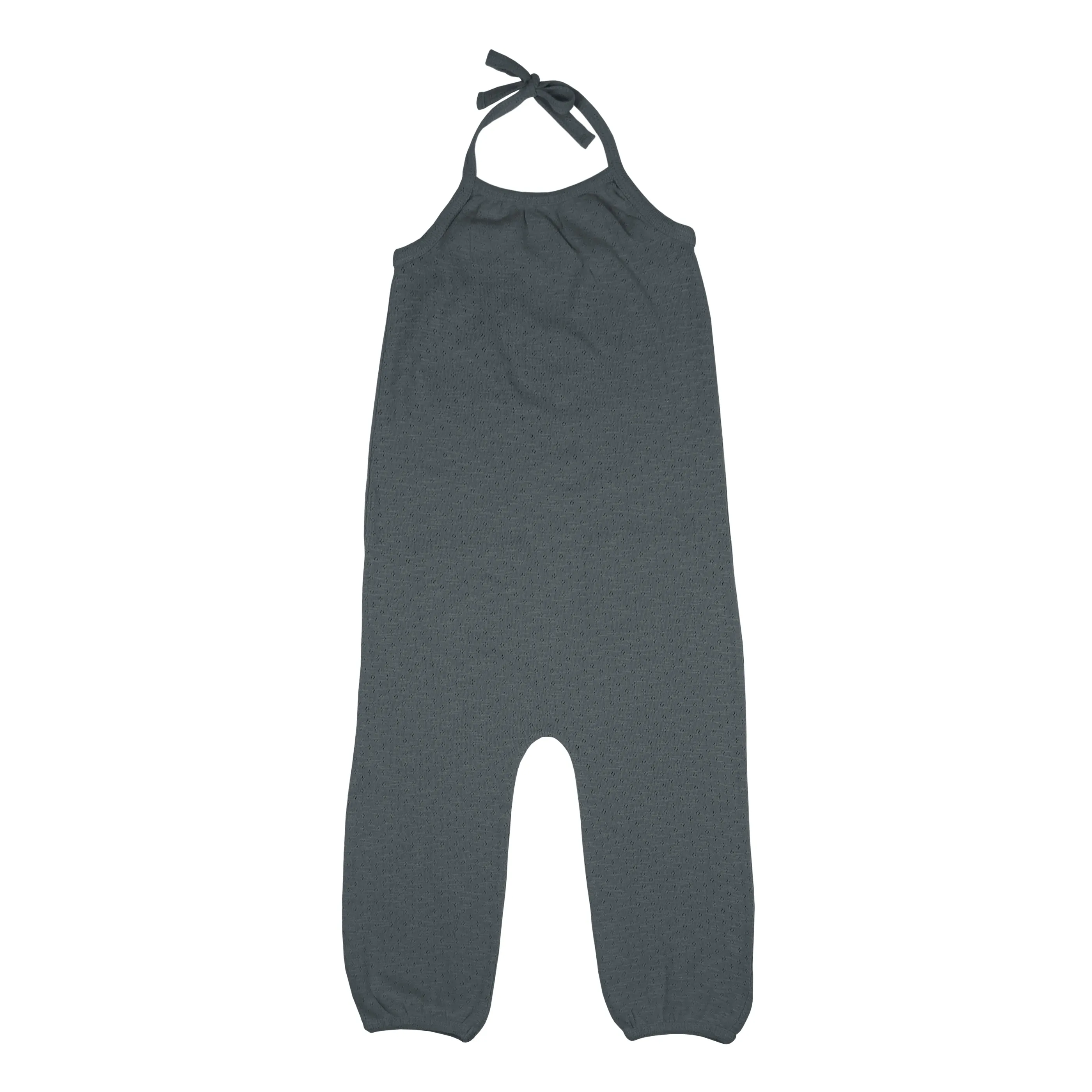 Pointelle Tie Halter Romper