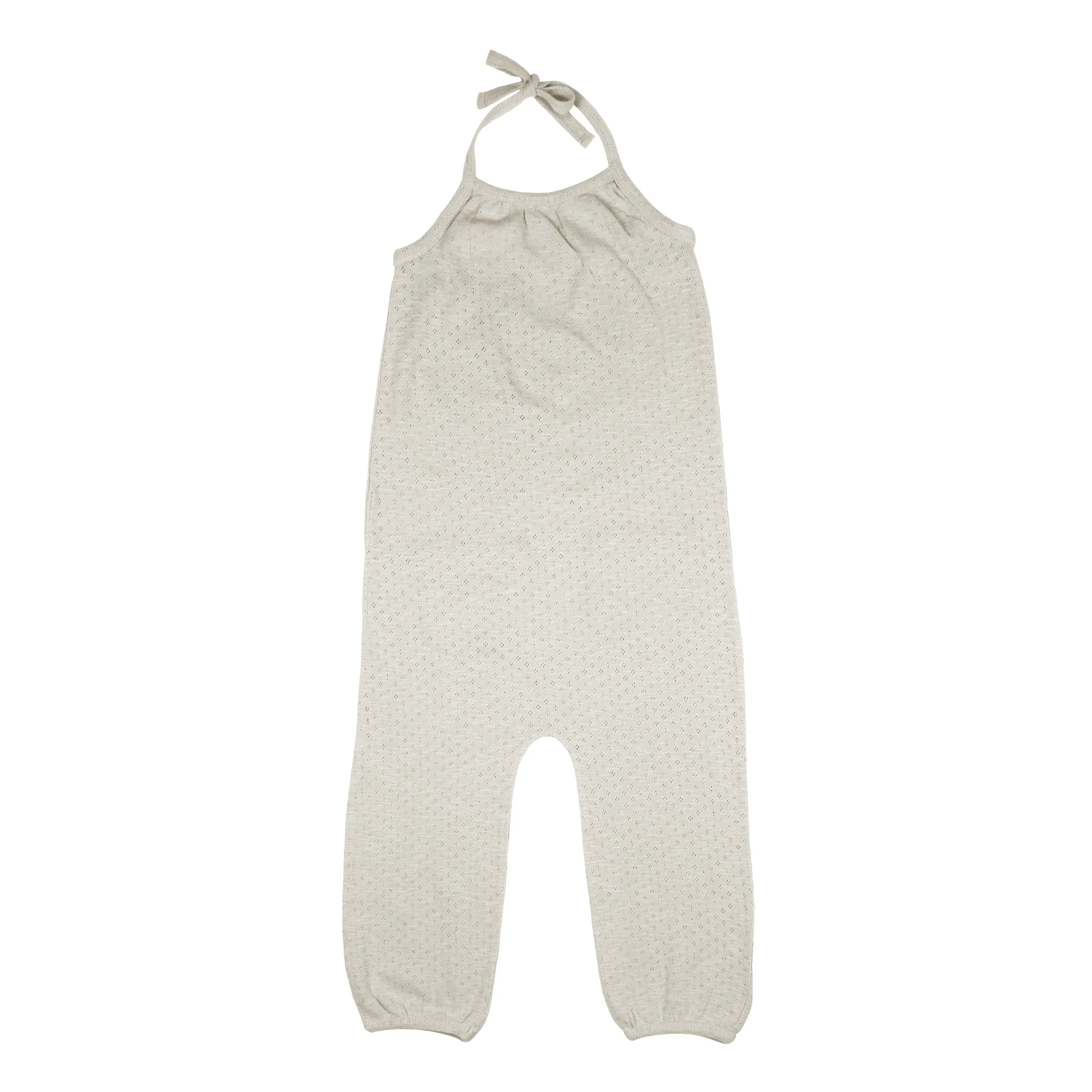 Pointelle Tie Halter Romper