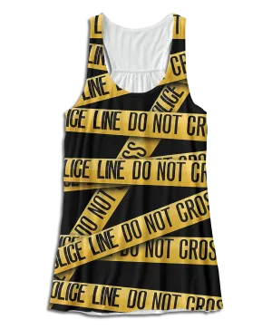 Police Tape Racerback Tank Top