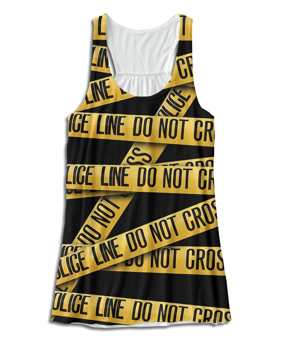 Police Tape Racerback Tank Top