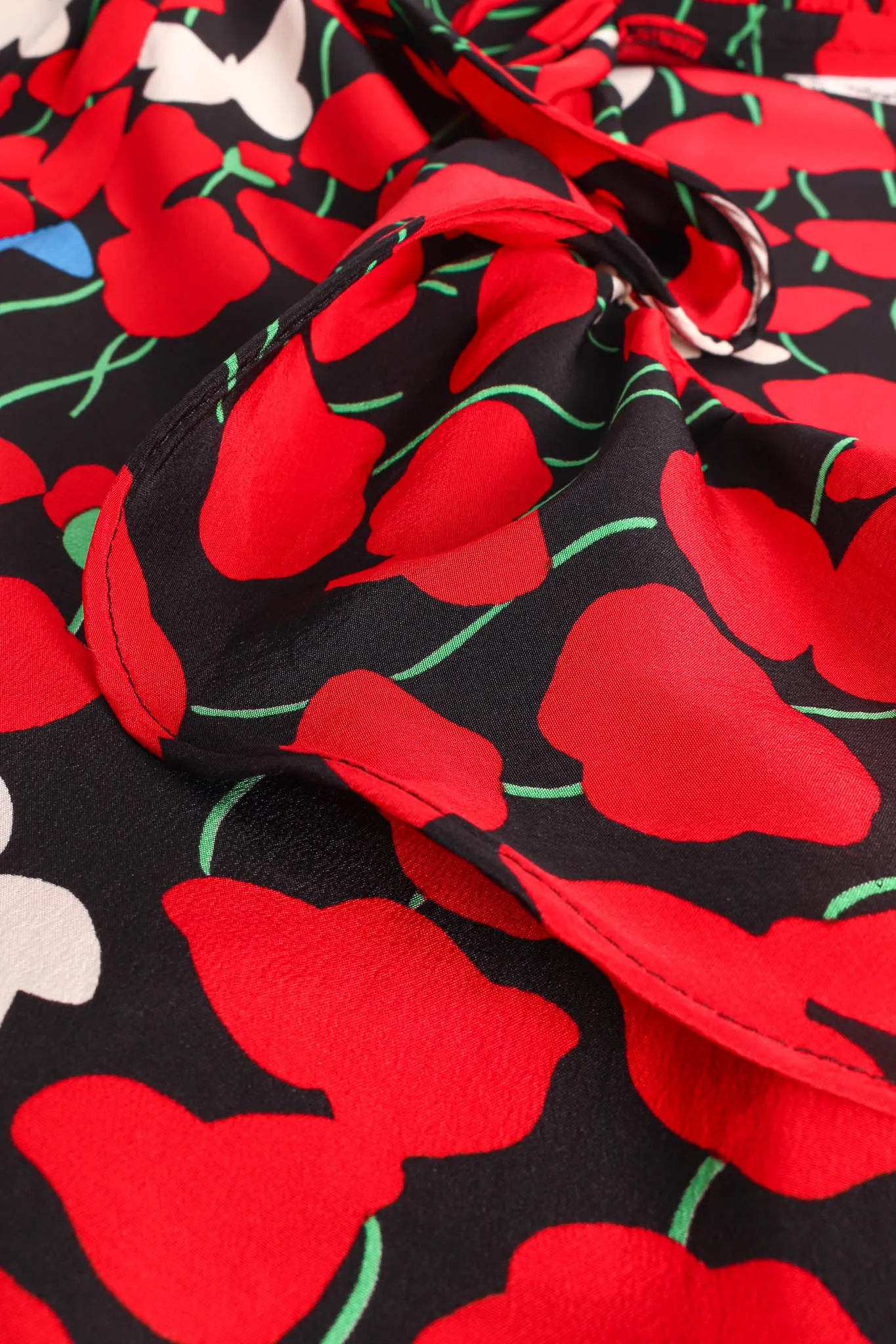 Poppy & Butterflies Wrap Blouse