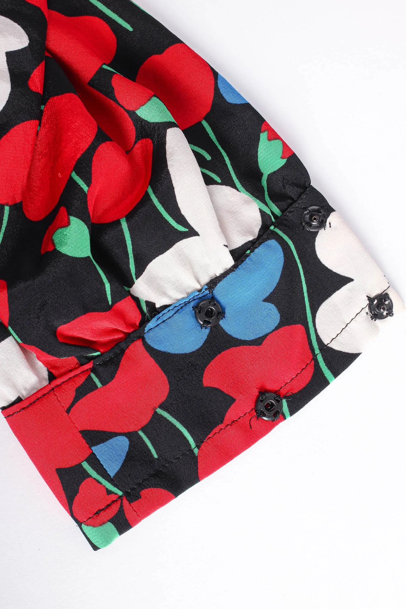 Poppy & Butterflies Wrap Blouse