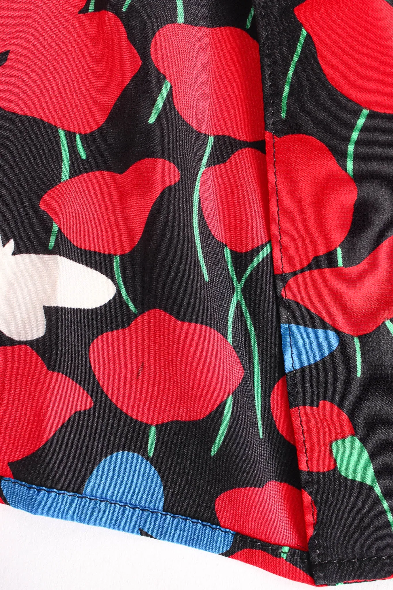Poppy & Butterflies Wrap Blouse