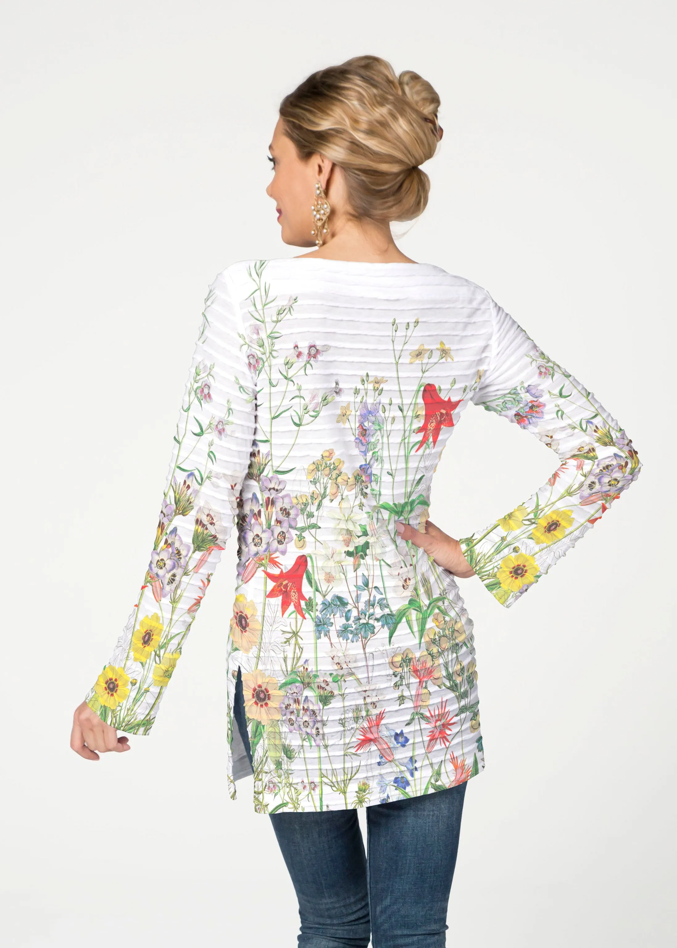 Prairie (7929) ~ Banded Boatneck Tunic