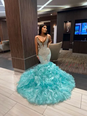 Precious Mermaid Gown in Aqua