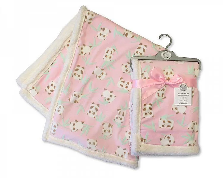 Printed Baby Wrap - Panda - Pink [BW-112-990P]