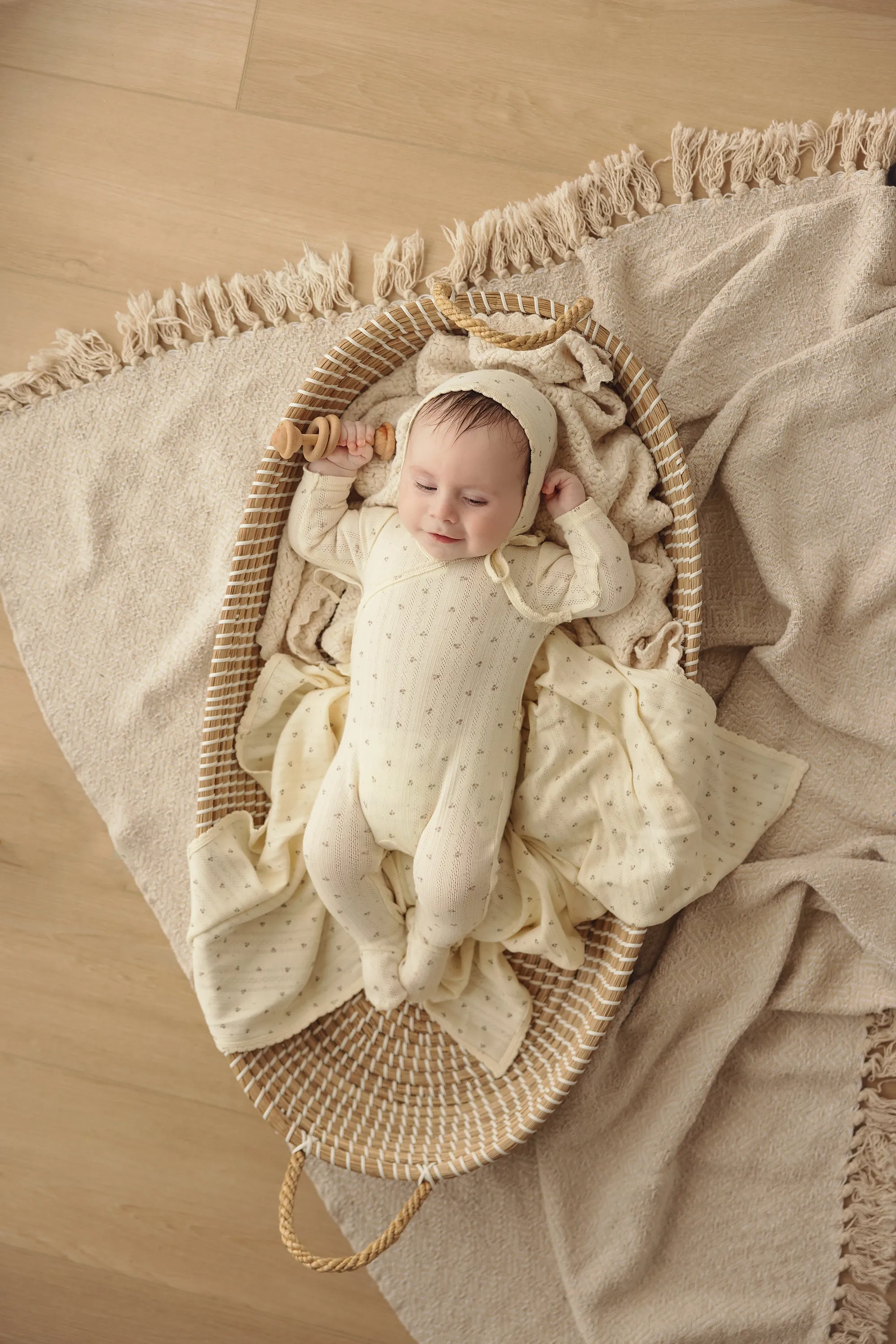 Printed Pointelle Wrap Footie Set
