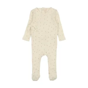 Printed Pointelle Wrap Footie