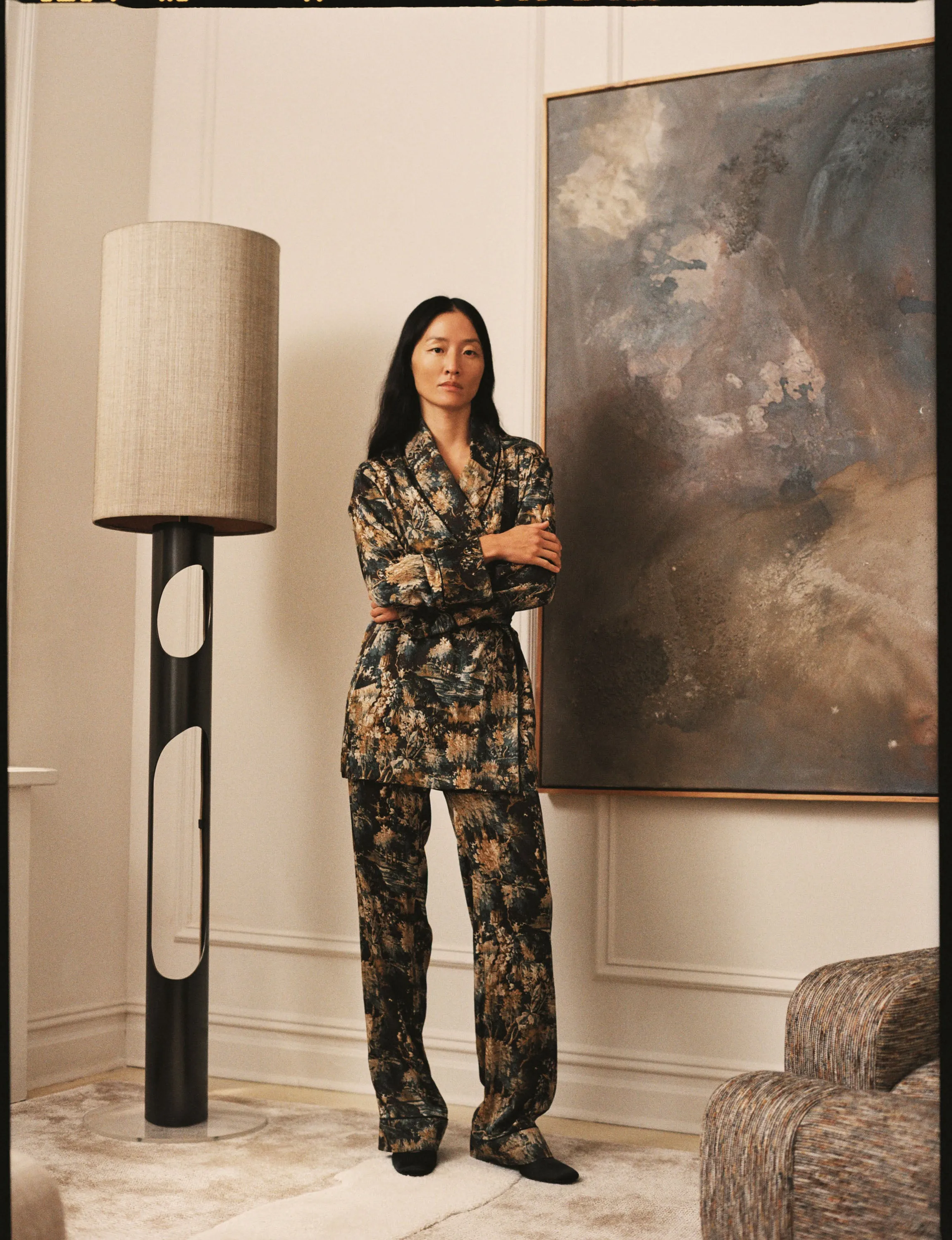 Printed Short Robe
