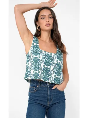 Printed Square Neck Tank
