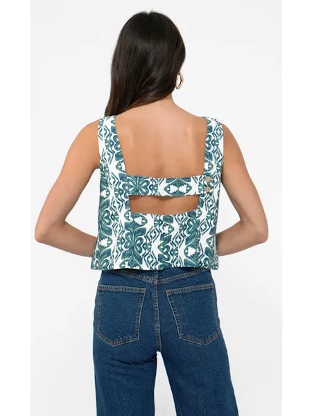 Printed Square Neck Tank