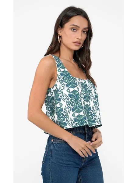 Printed Square Neck Tank