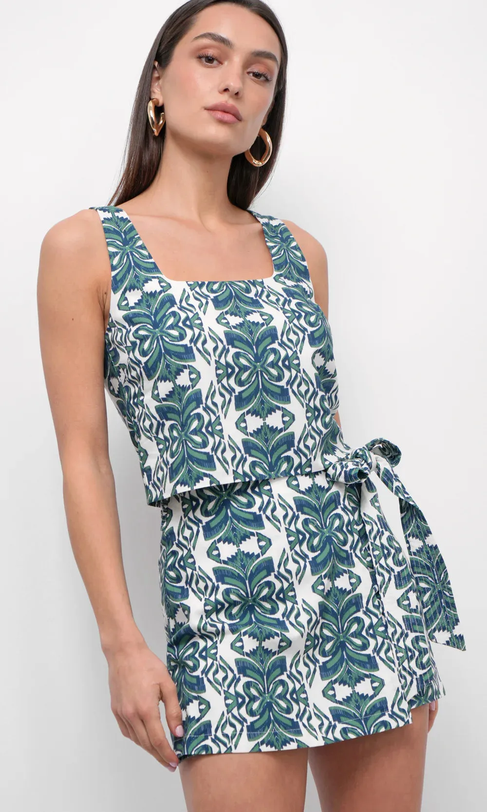Printed Square Neck Tank