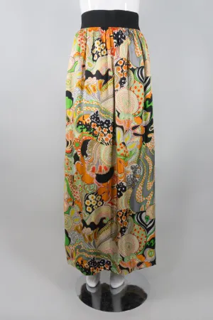 Psychedelic Silk Wrap Skirt