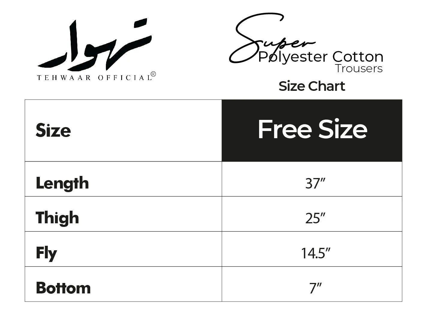 PTPC-06B-Black - Premium Polyester Cotton Trouser