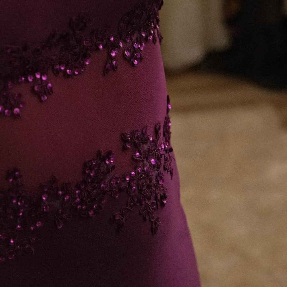 Purple Straps Appliques Elegant Formal Prom Dress Long Evening Dress, DP3149