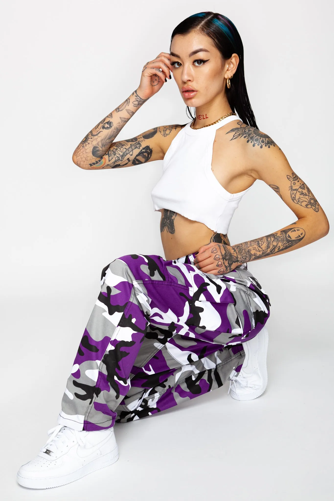 Purple Swag Camo Cargo Pants