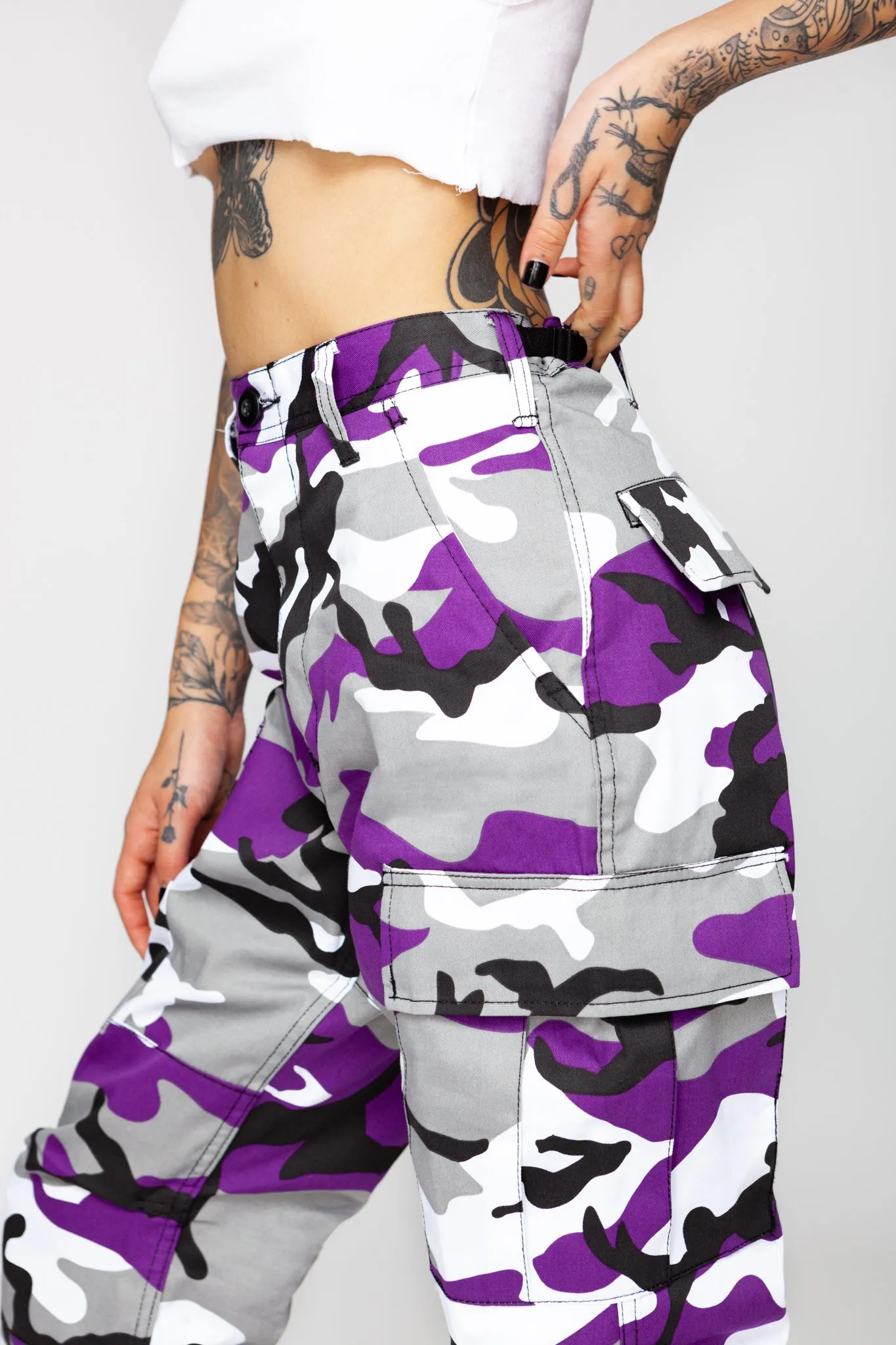 Purple Swag Camo Cargo Pants