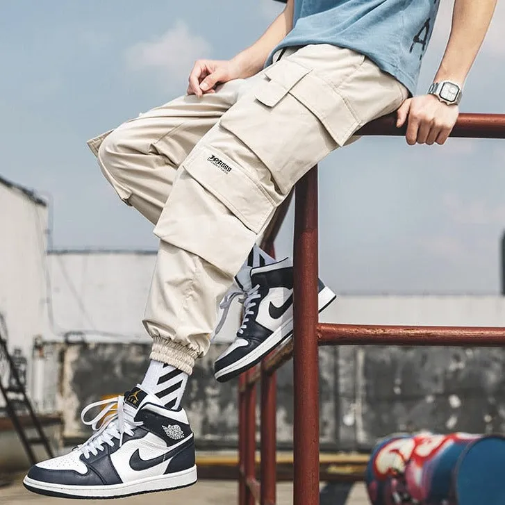 "CGO" Pantalon Cargo Beige à poches Streetwear - URB1™