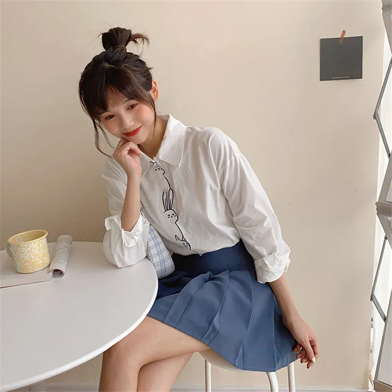 "ROCKET / RABBIT EMBROIDERED" SHIRT N091410