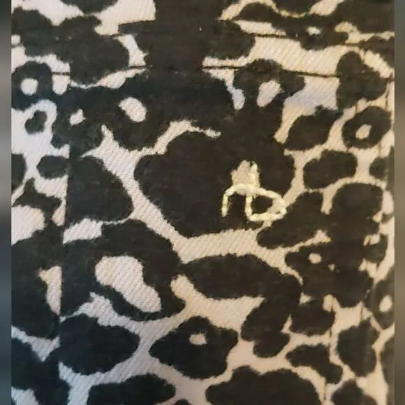 Rag &amp; Bone Animal Print Amoeba Skinny Stretch Denim Jeans Sz 25