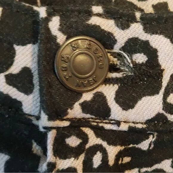 Rag &amp; Bone Animal Print Amoeba Skinny Stretch Denim Jeans Sz 25