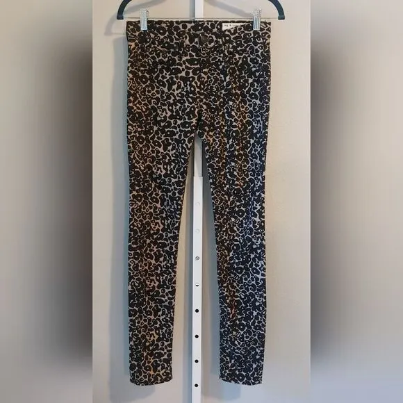 Rag &amp; Bone Animal Print Amoeba Skinny Stretch Denim Jeans Sz 25