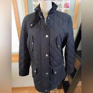 Ralph Lauren Quilted Black Barn Jacket in EUC