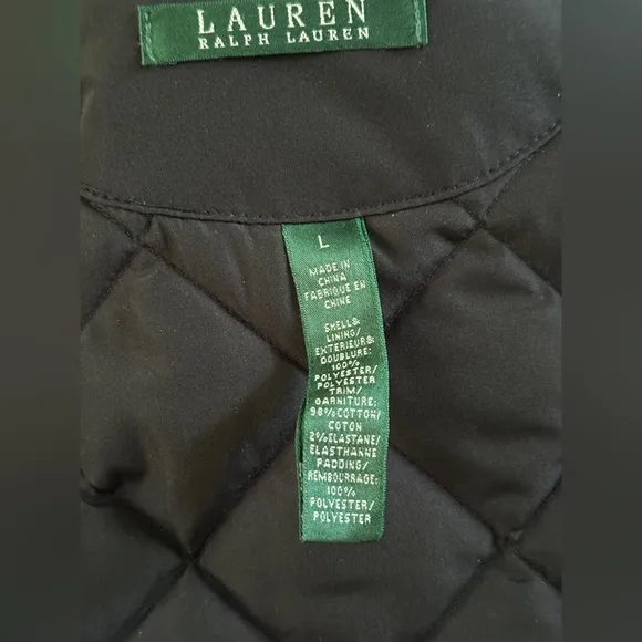 Ralph Lauren Quilted Black Barn Jacket in EUC