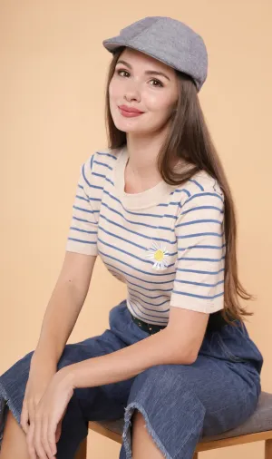 RANYA Striped Tee (Beige)