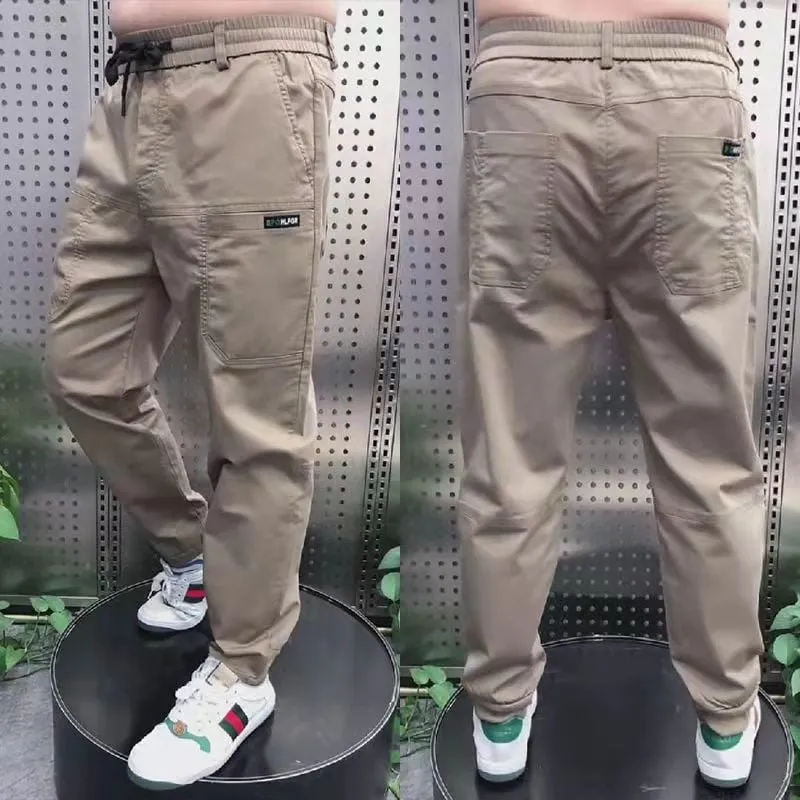 Rayon Multi-Pocket Skinny Cargo Pants