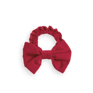Red Corduroy Bow Scrunchie