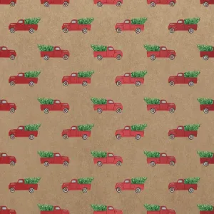 Red Truck Kraft Wrap, 2 Rolls