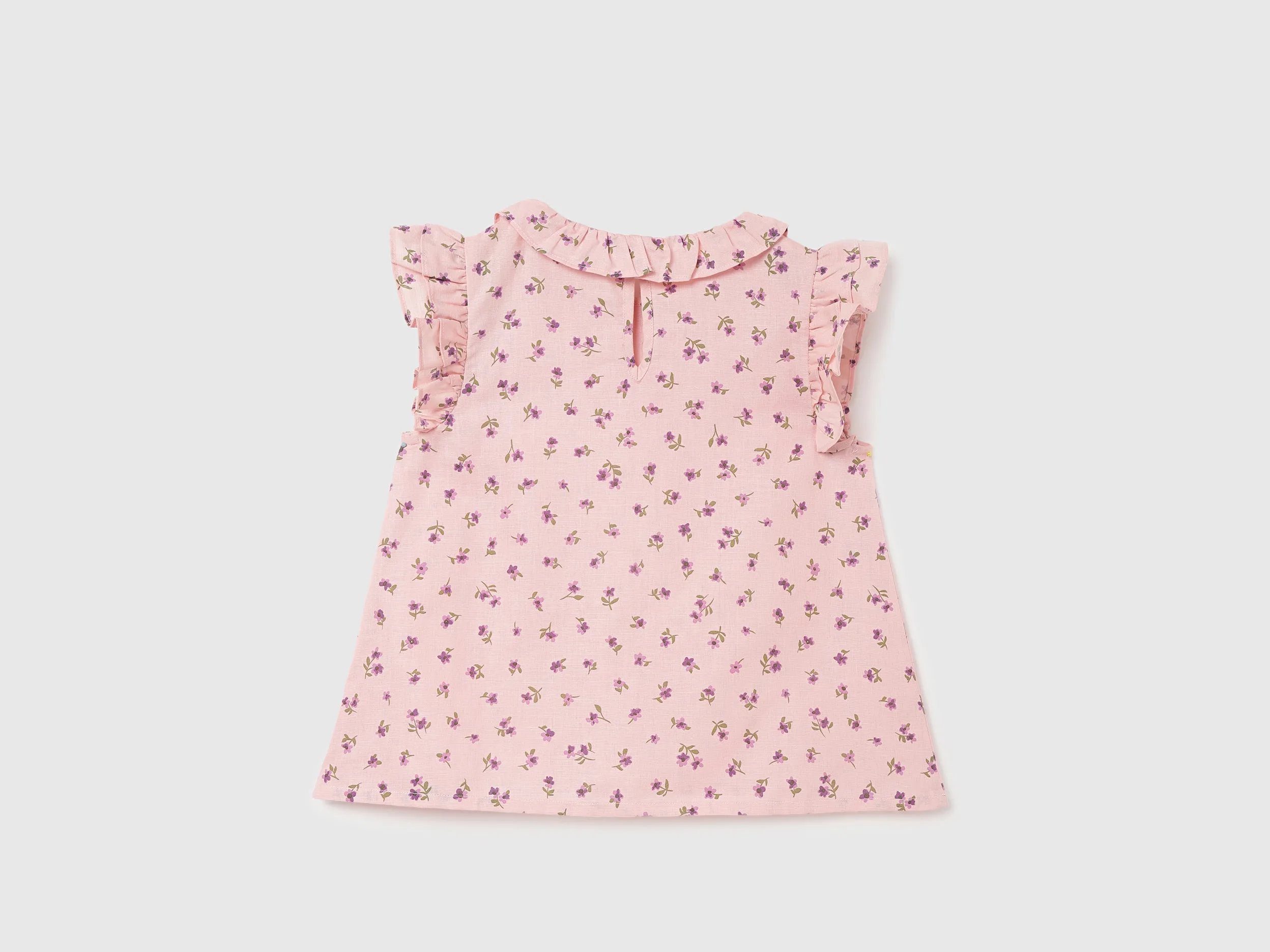 Regular Fit Round Neck Floral Print Tops