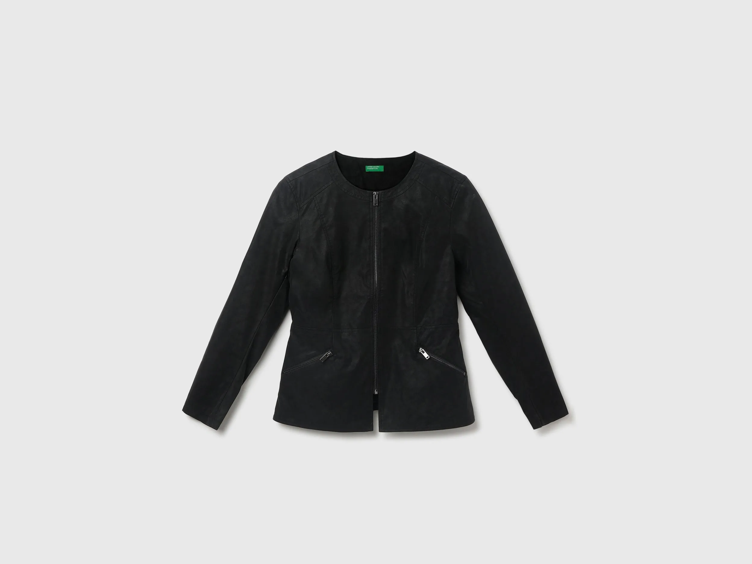 Regular Fit Round Neck Solid Jacket