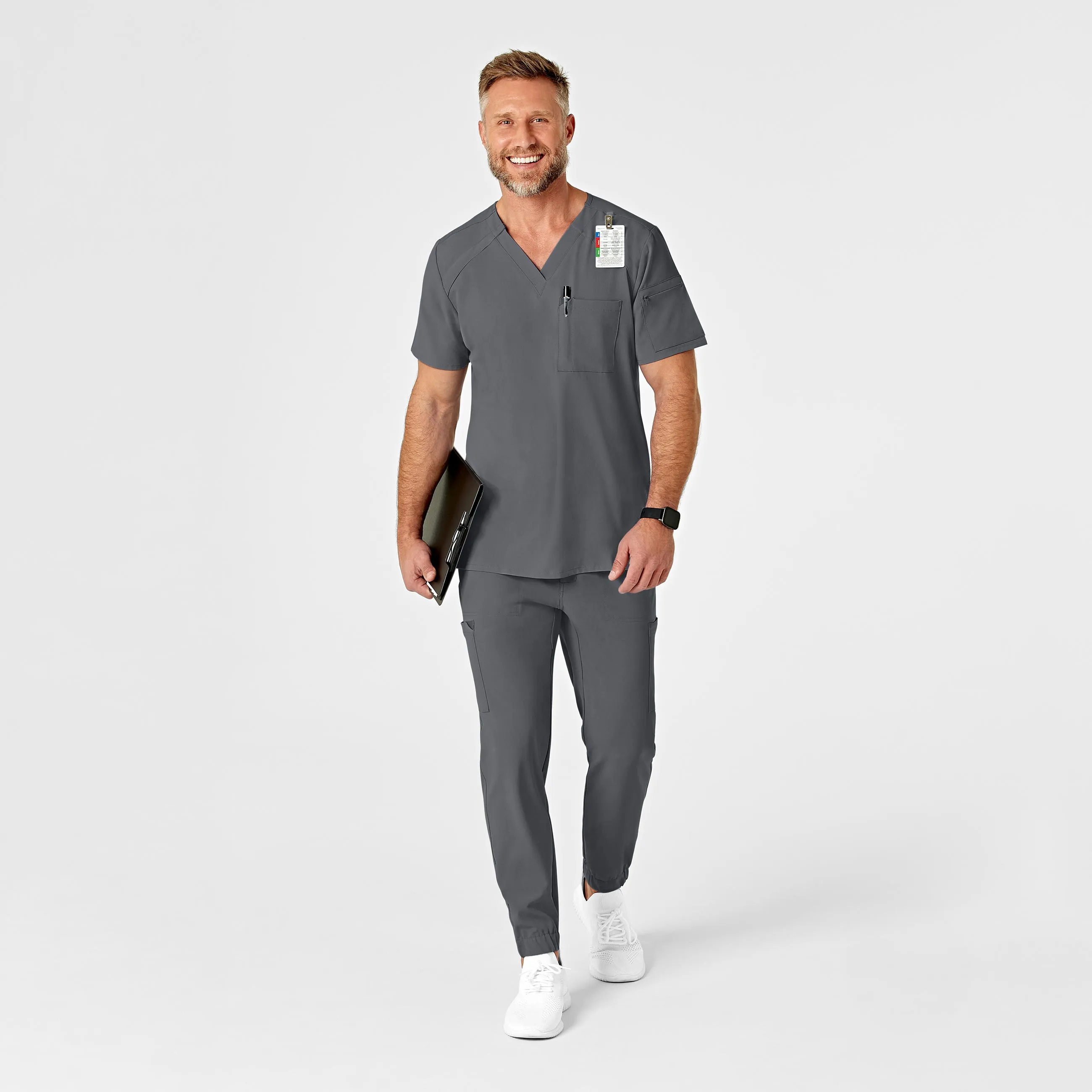 RENEW 5034 Men's Jogger Scrub Pants Pewter