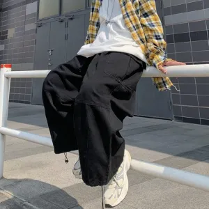 RETRO LOOSE DRAWSTRING CARGO PANTS UB2644