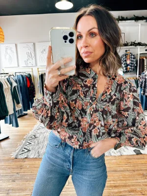 Retro Printed Blouse