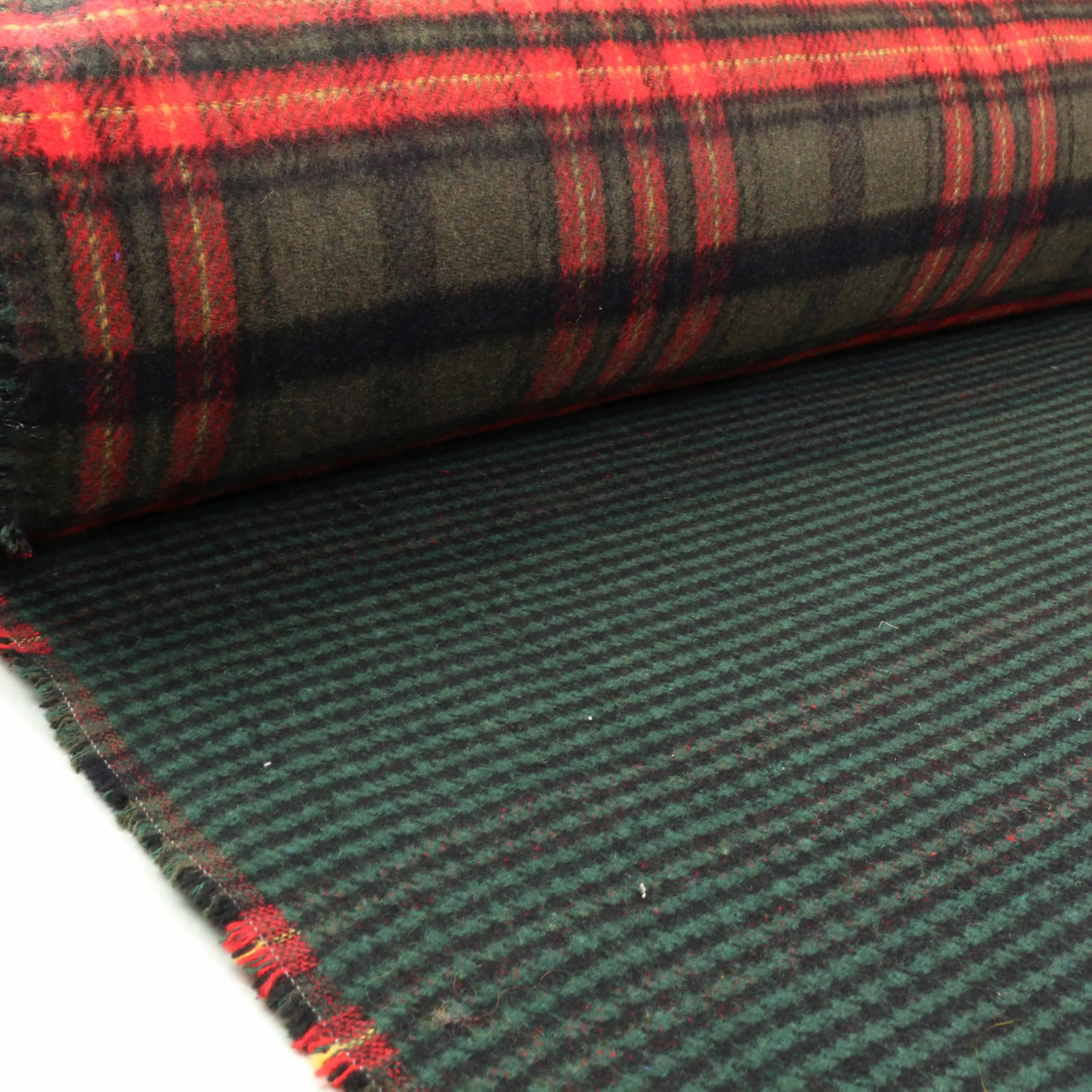 Reversible Wool Coating - Beige, Brown, Green
