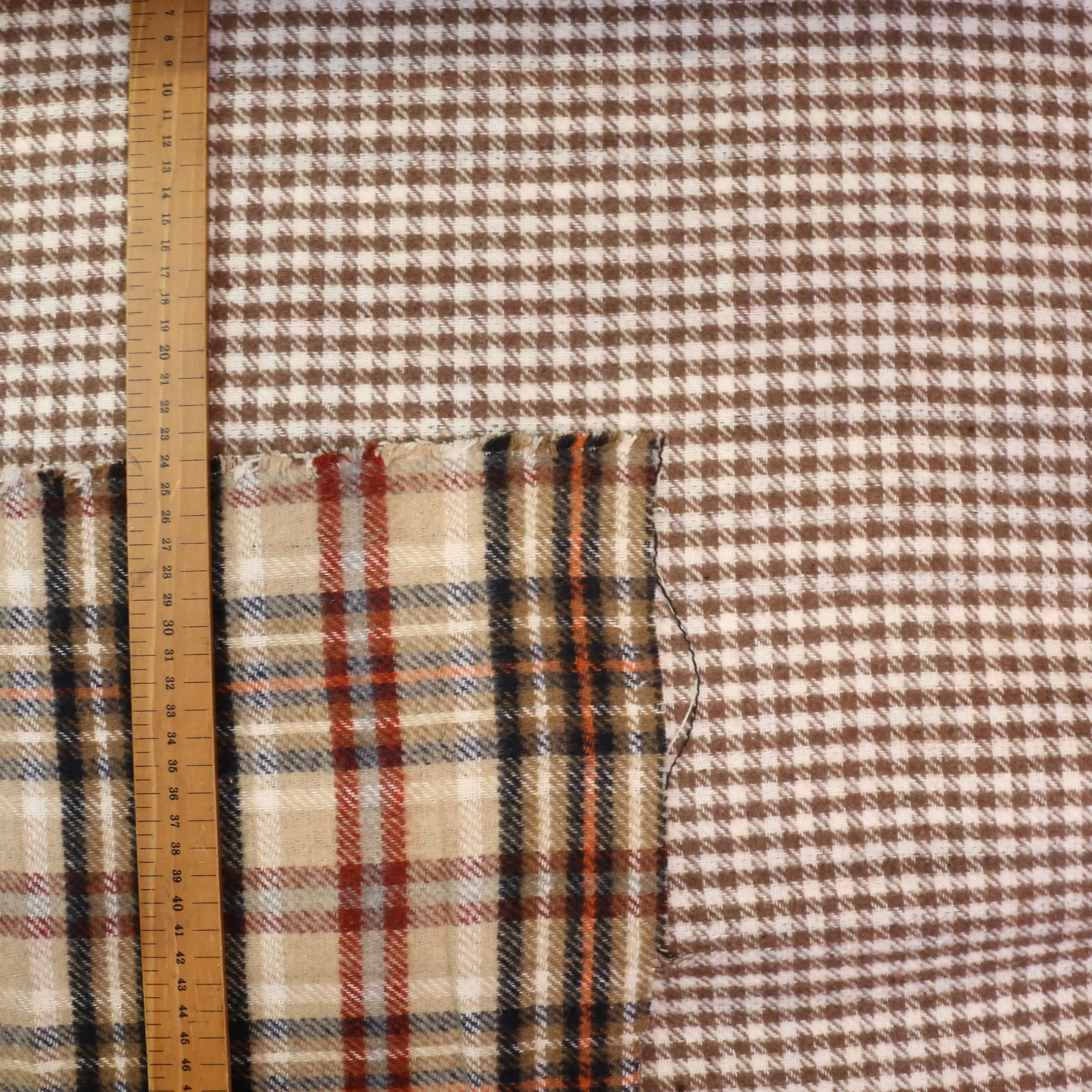Reversible Wool Coating - Beige, Brown, Green