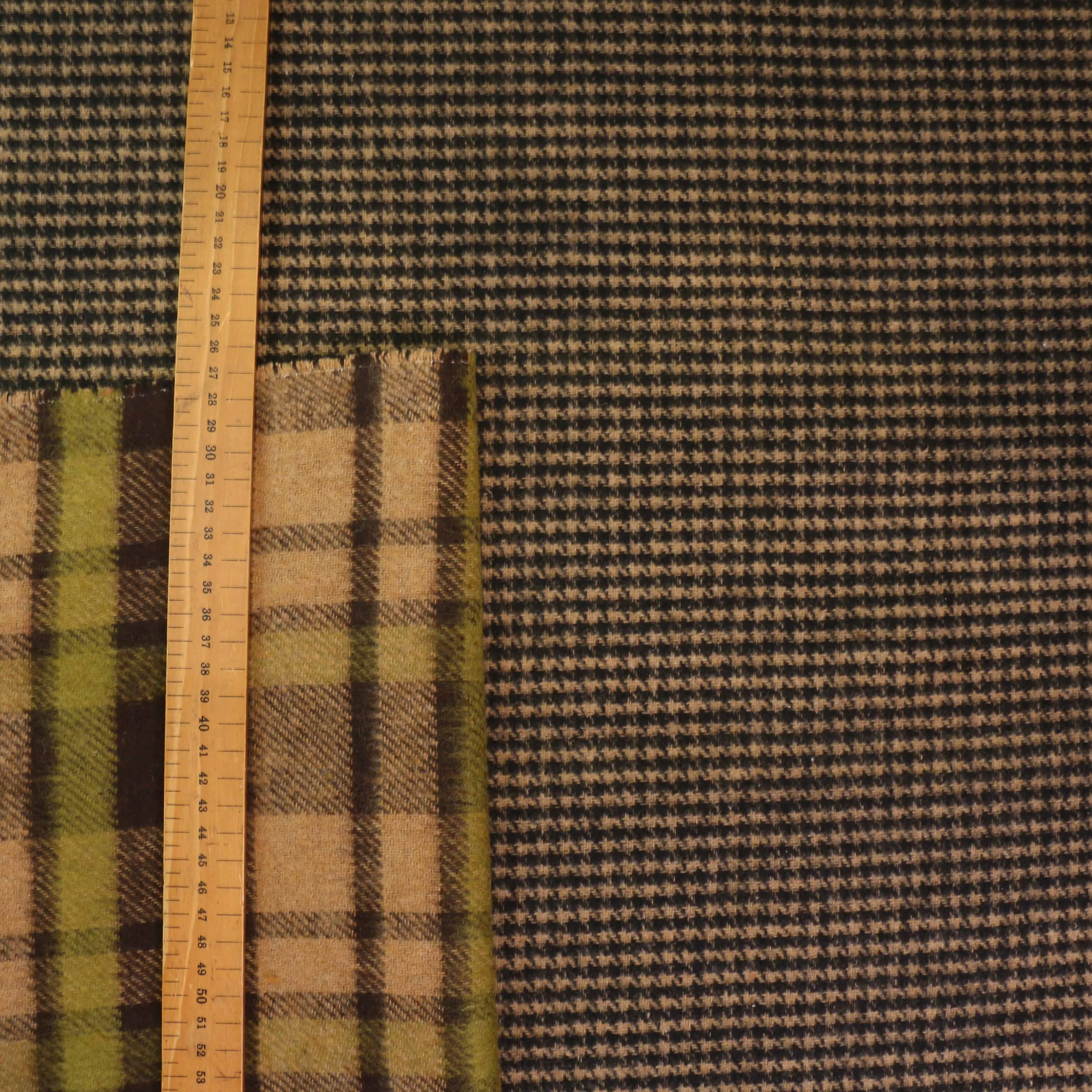 Reversible Wool Coating - Beige, Brown, Green