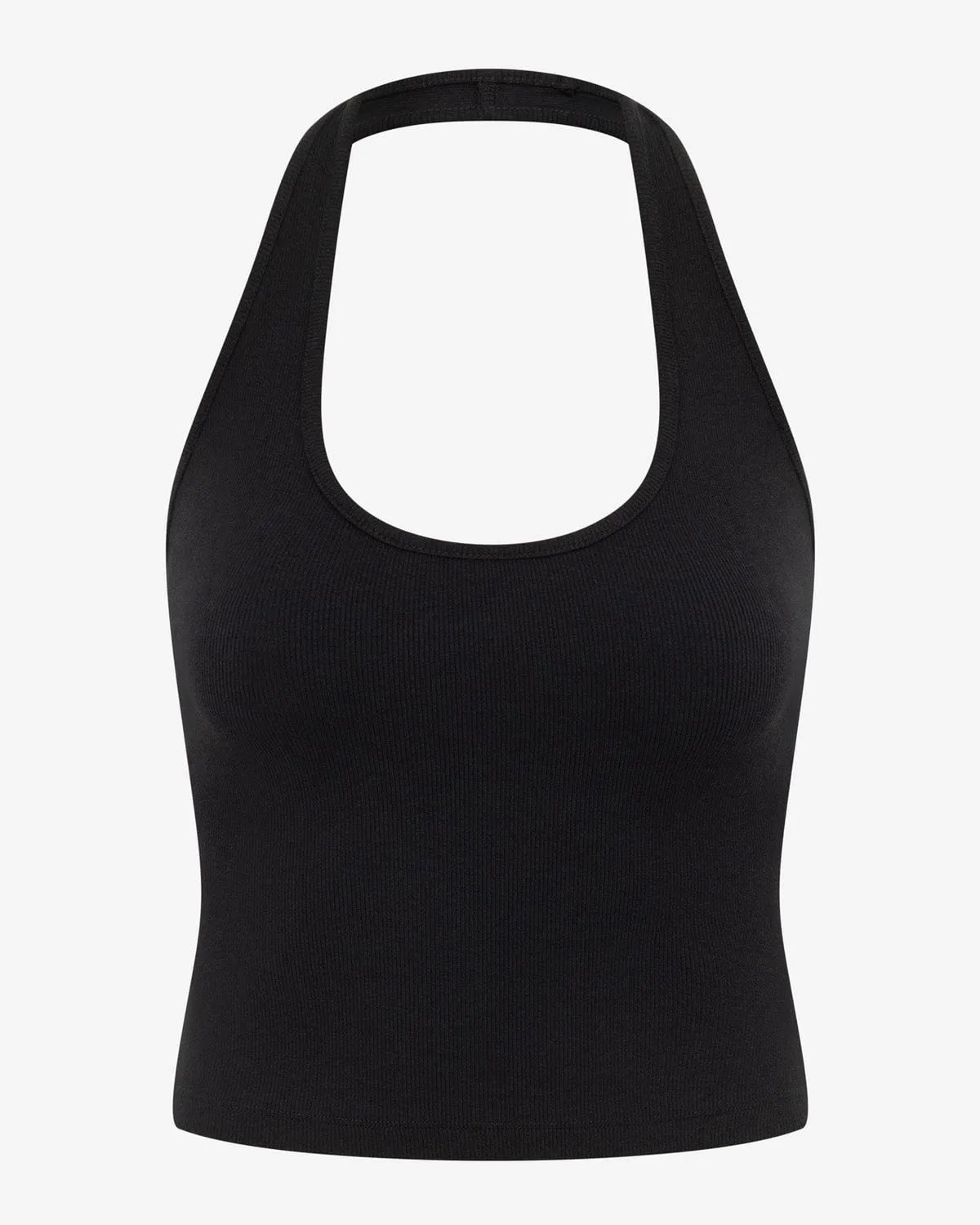 Rib Halter Tank | Black