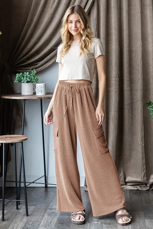 Ribbed Casual Pants S-3X
