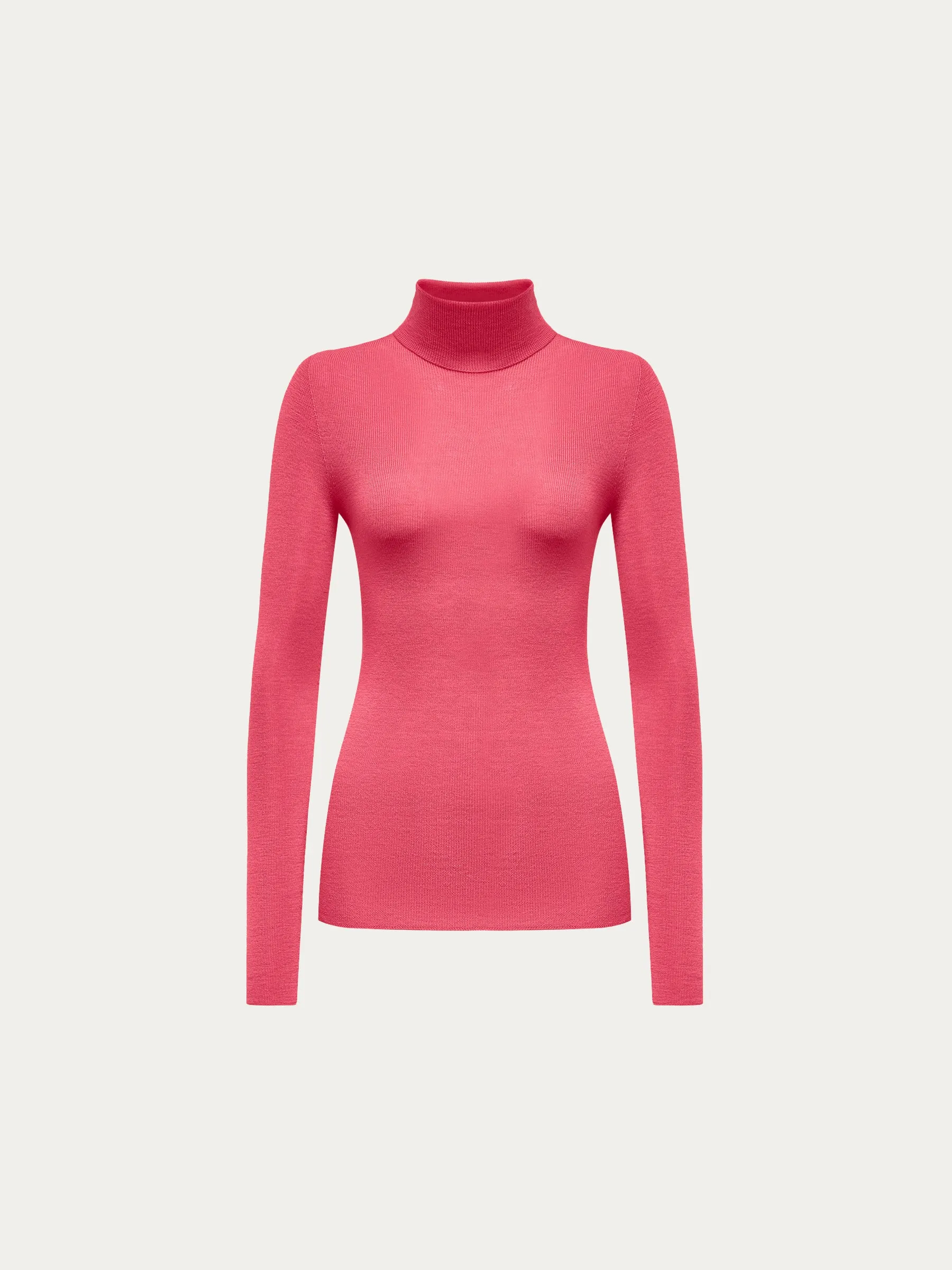 Ribbed merino turtleneck