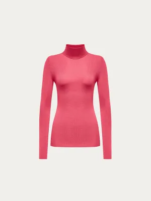 Ribbed merino turtleneck